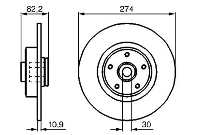 Bremsscheibe hinten Renault