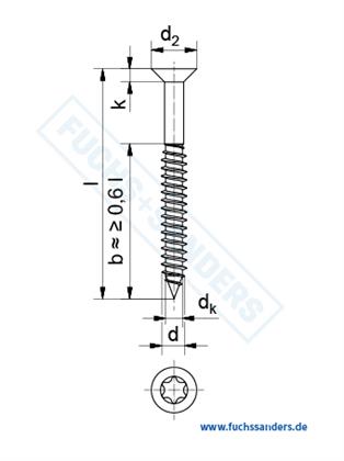 Spanplattenschraube 3,5X50 V2A