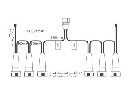 Verteilerl. 12V, 8pol.Buchse