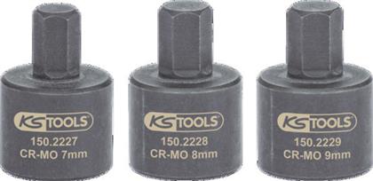 Bremssattel-Stecknuß-Satz 3/8",3tlg 7-9mm