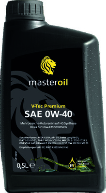 Motoröl V-Tec Premium 0W40 0.5l