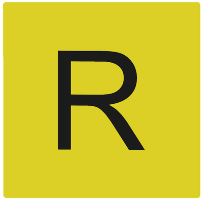 Warntafel -R Aluminium, starr