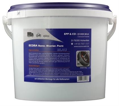 Reifenmontagepaste run-flat "blau" 5 Kg Eimer