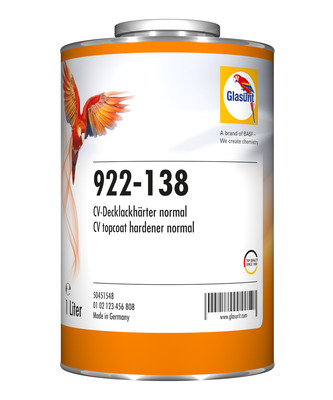 922-138 2K-CV-Decklackhärter VOC, normal, 1 l
