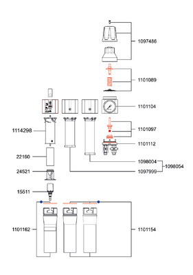 Filterhülse mit automa. Ablassventil