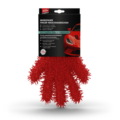 PERFORMANCE Mikrofaser Finger-Wasch-Handschuh