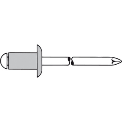 Blindnieten Alu/Stahl 4,0 x 6,0 mm Form A