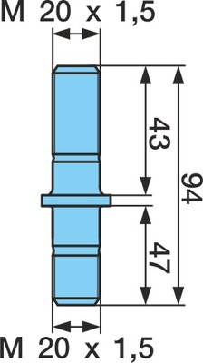 RadbolzenM20X1,5X43 Dac R-Gewinde