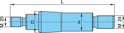 Gewindebolzen M24/M20X201 Dac