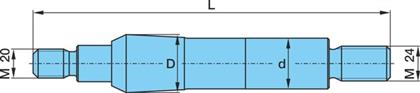 Gewindebolzen M24/M20X246,5 Dac