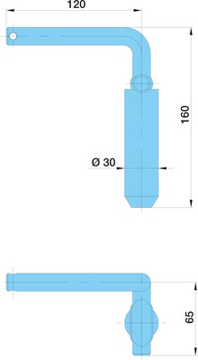 Bolzen D30 KPL. M.Handgriff
