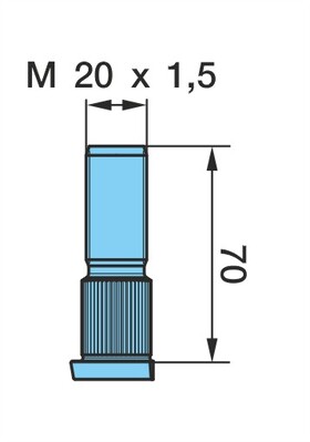 RadbolzenM20X1,5X70 Dac Ri-D=22,6X27Lg.