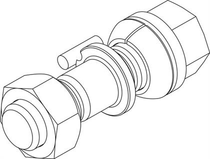 Radbolzenteilegruppe M20X1,5X94