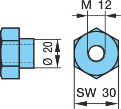 Radmutter  30mm