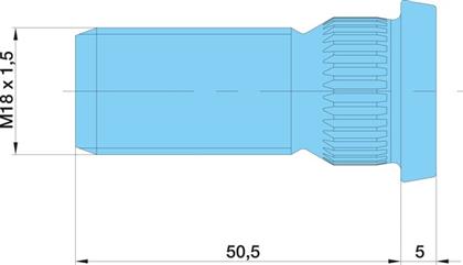 RadbolzenM18X1,5X50 Dacri-D=21X11Lg.