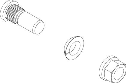 Radbolzenteilegruppe M20X1,5X54