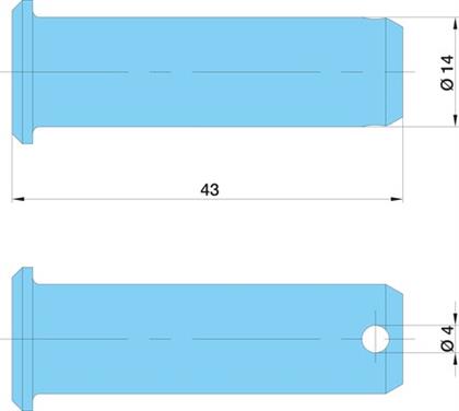Bolzen DIN 1434-14H11X40X35-ST