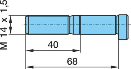 Radbolzen M14X1,5X 68